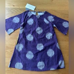 Billow and Bound Boutique Purple Dress with Gray Polka Dots - Size 4